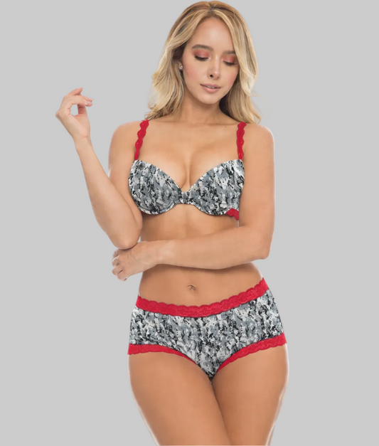 Women's Camo Hunting Boyshort Panty - Envision Red Underwear - view 1