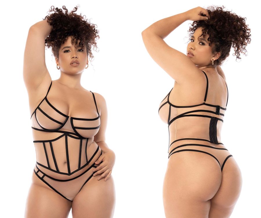 Mapale 8848X Solaine Three Piece Set Plus Color Nude-Black
