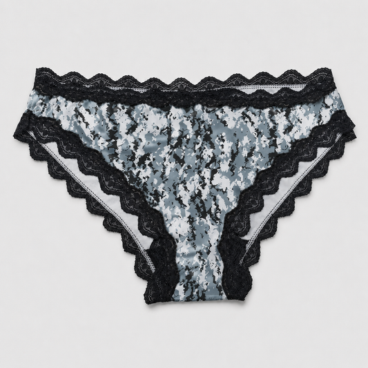 Women's Camo Lace Panty - Envision Black Hunting Underwear - Wilderness Dreams