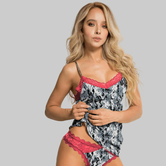 Women's Camo Lace Camisole - Envision Red Hunting Lingerie