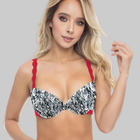 Women's Envision Red camo lace T-shirt bra by Wilderness Dreams