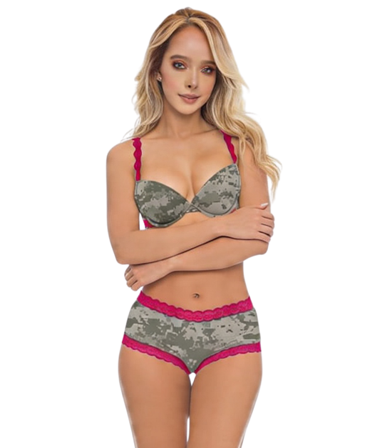 Lace-Trimmed Boy Short Pantie Atlas – Atlas W/Fucshia| Wilderness Dreams