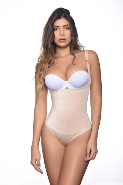 Vedette 107 Evonne Underbust Bodysuit in Bikini Color Nude