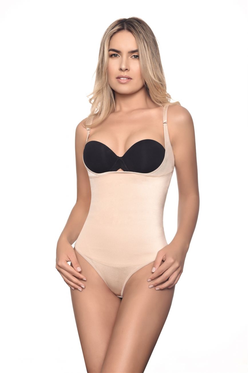 Vedette 111 Evonne Underbust Bodysuit in Thong Color Nude