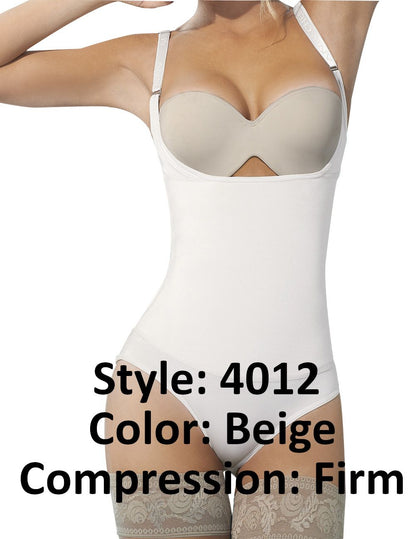 Ann Chery 4012 Latex Body Thong Color Beige
