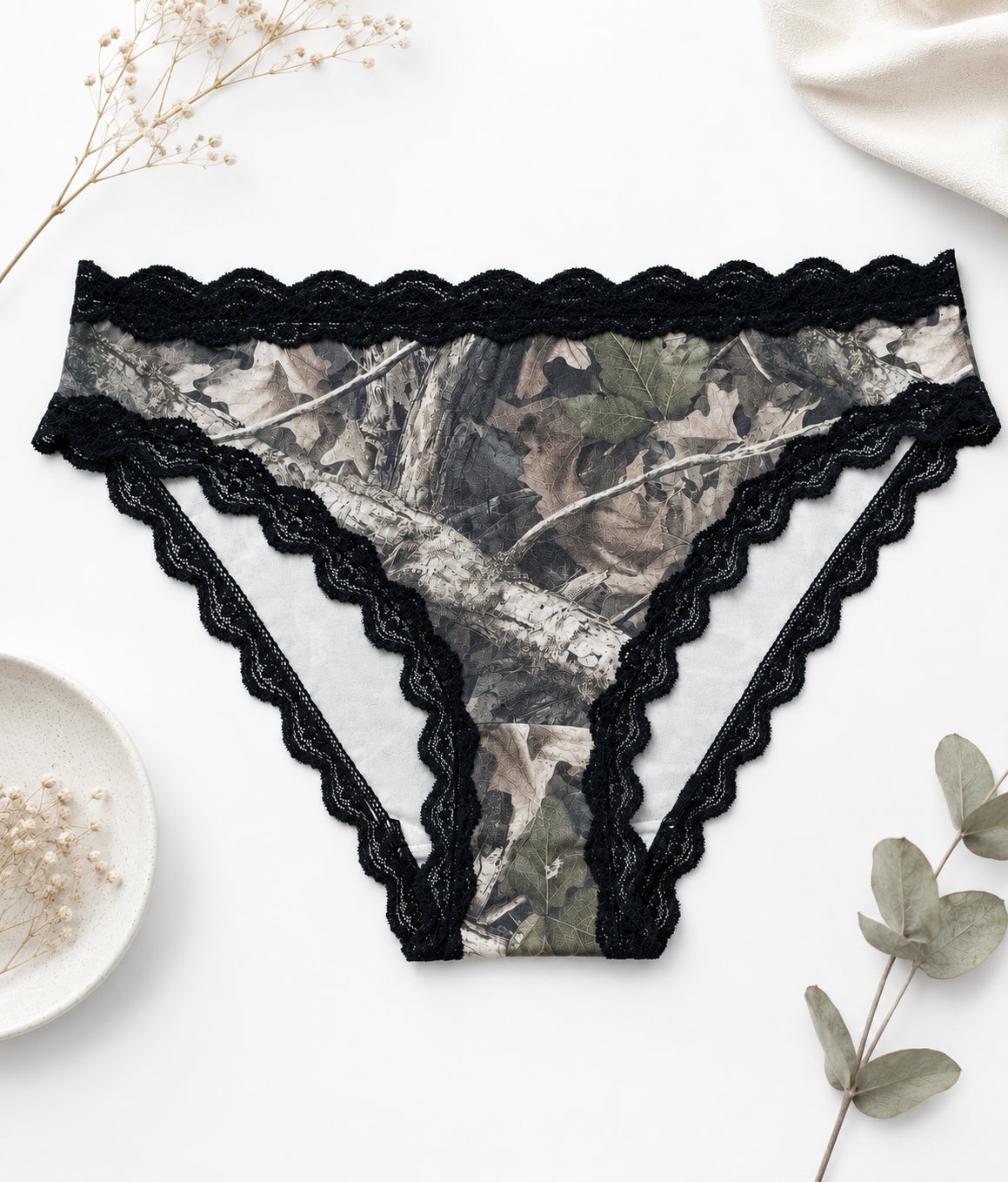 Women's Camo Stretch Panty - Faded Hunting Underwear - Wilderness Dreams