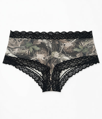 Women's Camo Stretch Boyshort - Faded Hunting Underwear - Wilderness Dreams