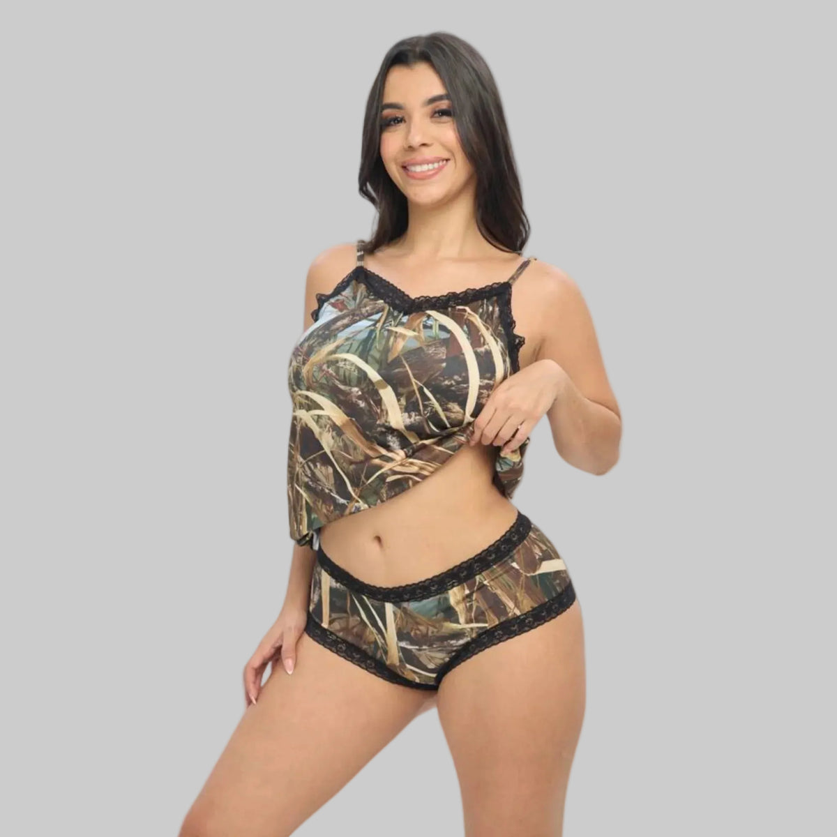 Women's Camo Camisole + Boyshort Bundle - WillowCreek Hunting Lingerie - Wilderness Dreams