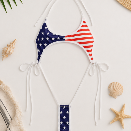 American One-Piece Monokini – USA Flag Print Swimsuit - view 4