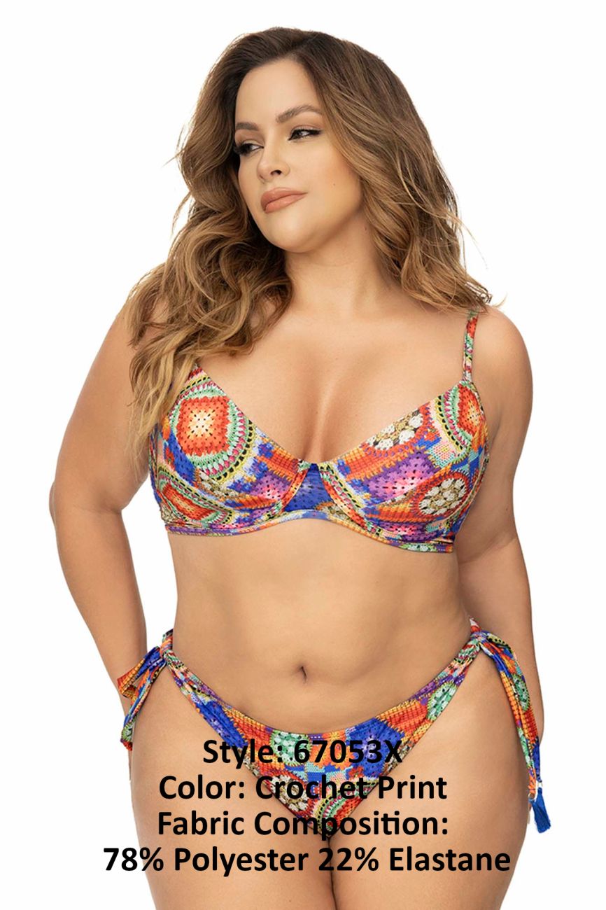 Mapale 67053 Underwired Two Piece Swimsuit Crochet Print