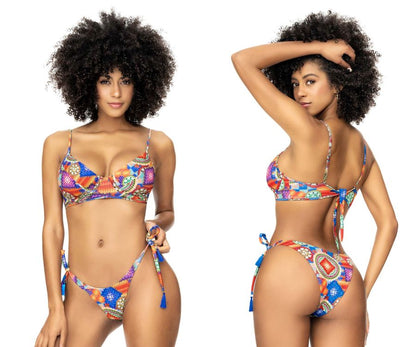 Mapale 67053 Underwired Two Piece Swimsuit Crochet Print