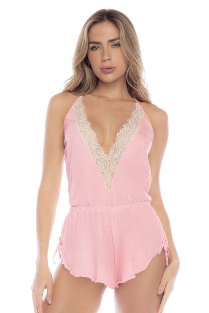 Mapale 7568 Sleep Romper Color Rose