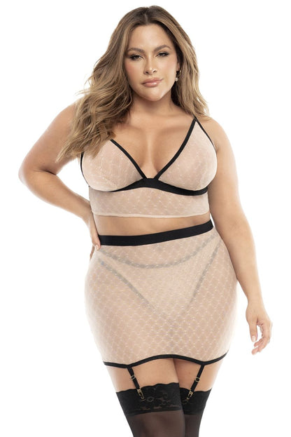 Mapale 8776X Three Piece Set Color Nude-Black