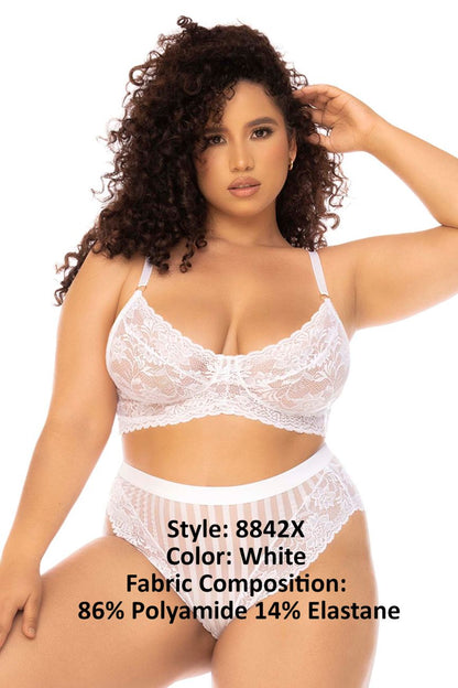 Mapale 8842X Emberly Two Piece Set Plus Color White