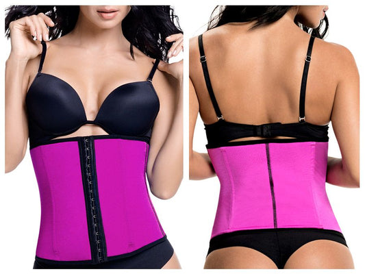 TrueShapers 1061 Latex free Workout Waist Training Cincher Color Fuchsia