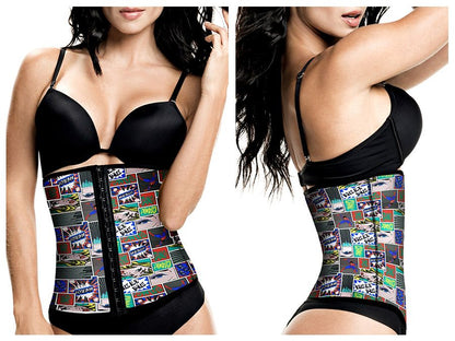 TrueShapers 1062 Latex free Workout Waist Training Cincher Color 04-Print