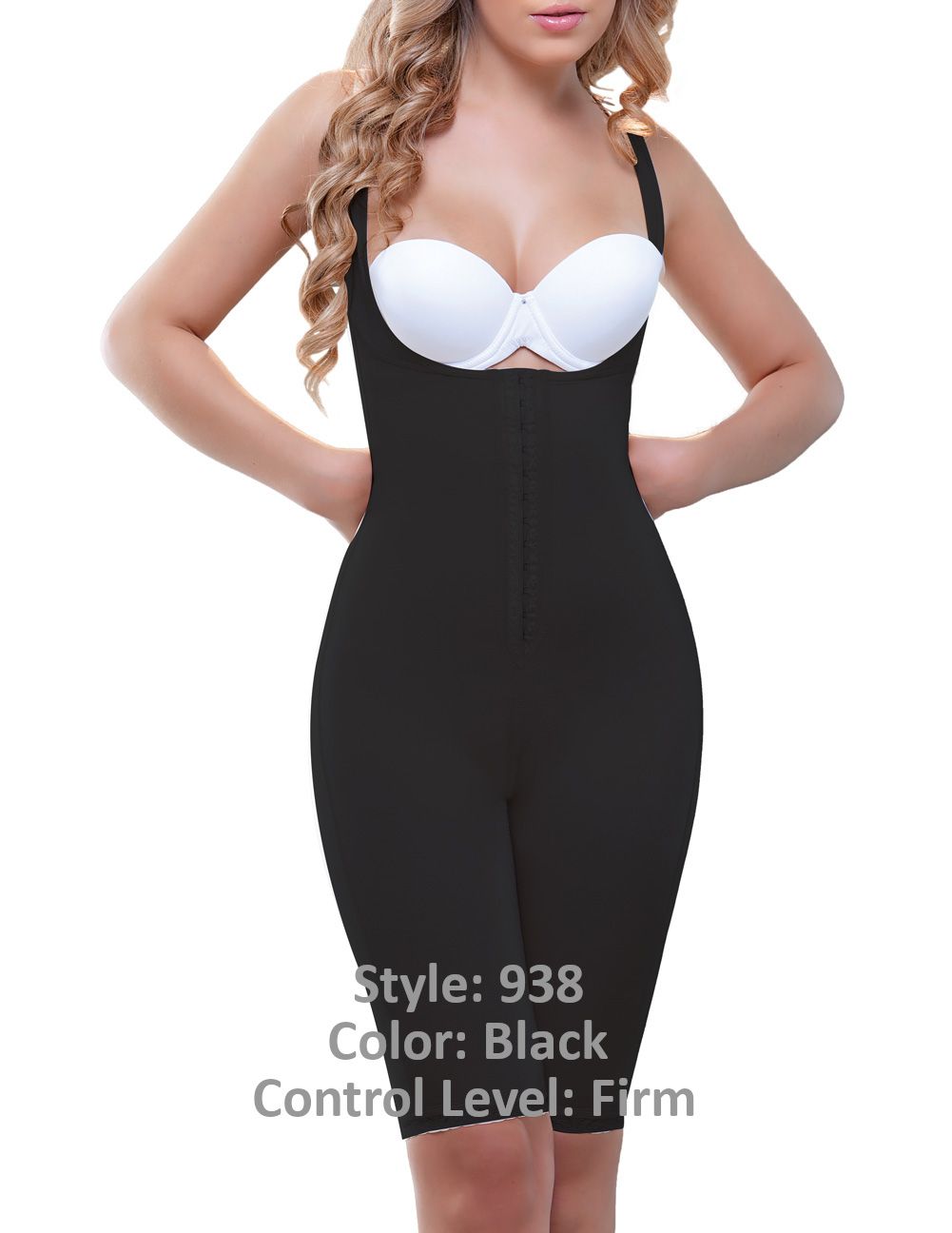 Vedette 938 Full Body Control Suit w/ High Back Color Black