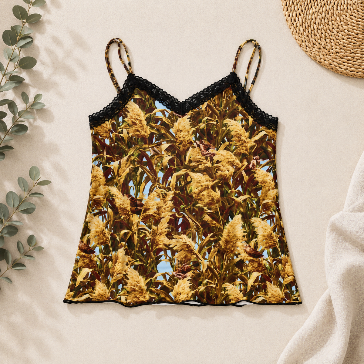 Women's Camo Stretch Camisole - GoldenMarsh Hunting Loungewear - Wilderness Dreams