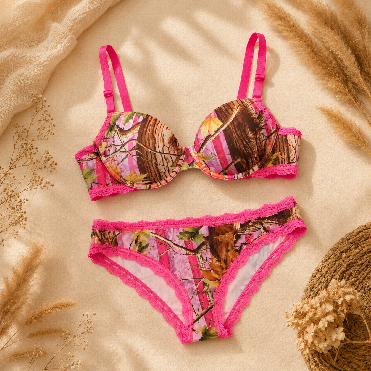 Pink Woods Camo Bra + Panty Bundle – Save 30%