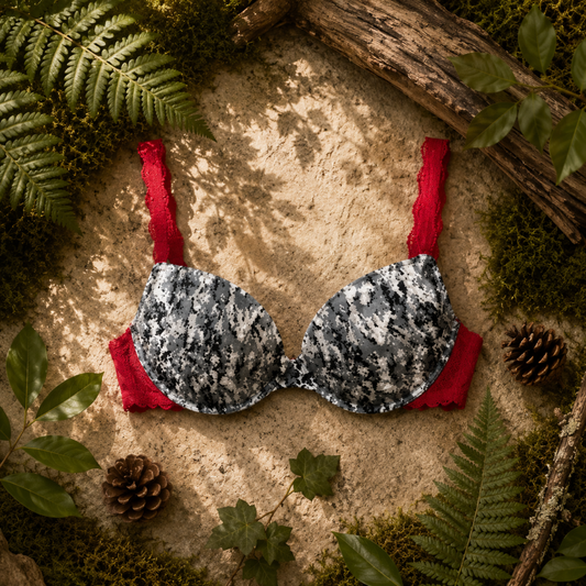 Women's Camo Hunting Bra - Envision Red Lace T-Shirt Bra - view 3