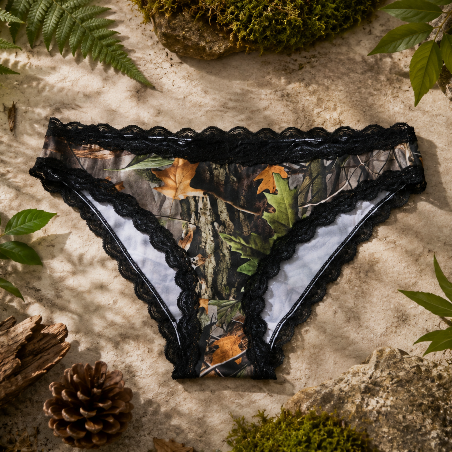 Women's Camo Stretch Panty - WoodLand Hunting Underwear - Wilderness Dreams