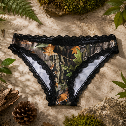 Women's Camo Stretch Panty - WoodLand Hunting Underwear - Wilderness Dreams