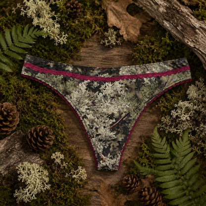 Women's Camo Hunting Thong - King's Camo Scalloped Lace Underwear - Wilderness Dreams