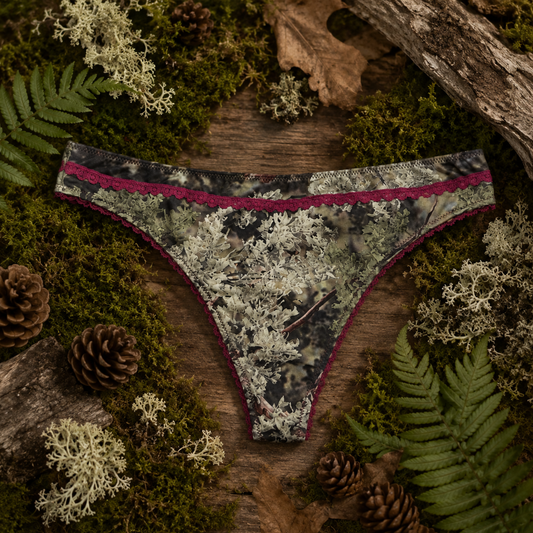 Women's Camo Hunting Thong - King's Camo Scalloped Lace Underwear - view 3