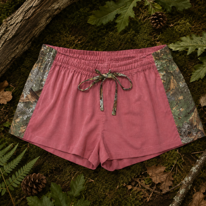 Women's Camo Sleep Shorts - Aztec Hunting Loungewear - Wilderness Dreams