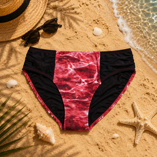 Women's Camo Bikini Bottom - Marlin Navy Hunting Swimwear in Elements Marlin camo - view 5