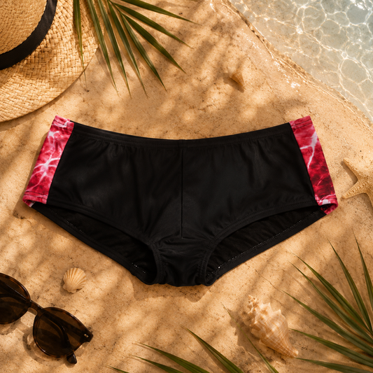 Women's Camo Swim Boyshort - Anemone Marlin Hunting Bikini Bottom - Wilderness Dreams