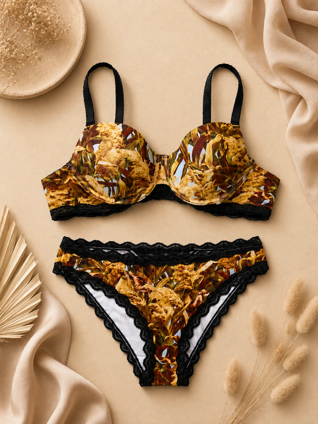 GoldenMarsh Camo Bra + Panty Bundle – Save 30%