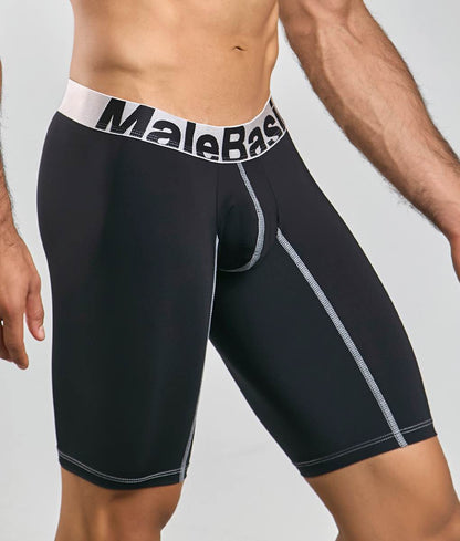 Men's active microfiber athletic boxer in Black - view 3