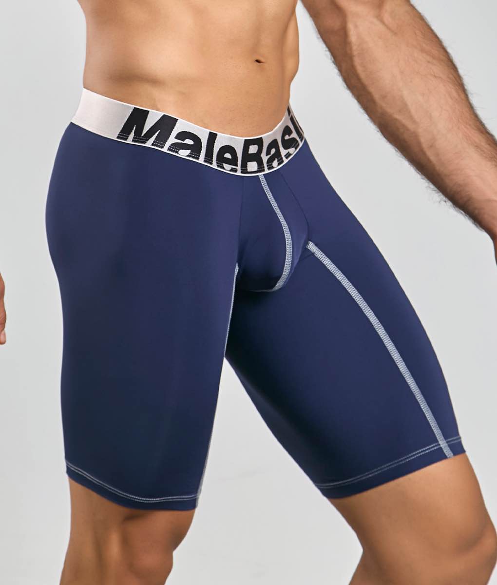 Men's active microfiber athletic boxer in Navy - view 9
