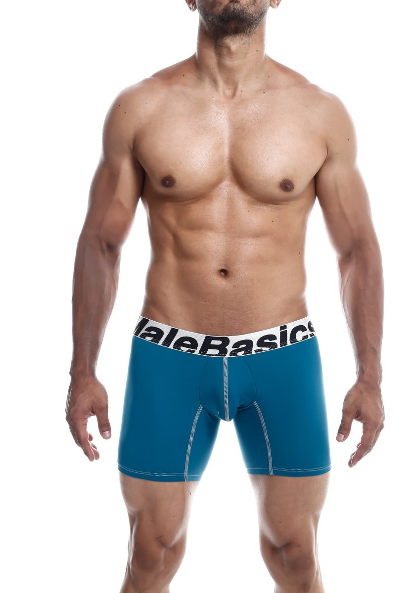 Men's performance microfiber boxer briefs in Gray - view 35