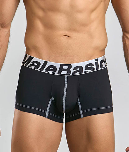Men's performance microfiber boxer trunk in Black - view 1