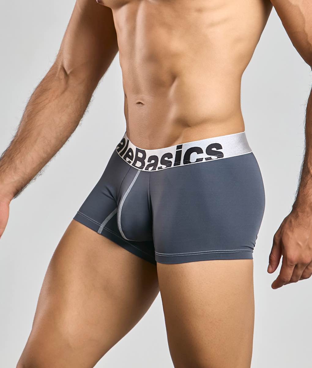 Men's performance microfiber boxer trunk in Black - view 4