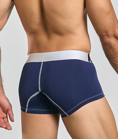 Men's performance microfiber boxer trunk in Navy - view 9