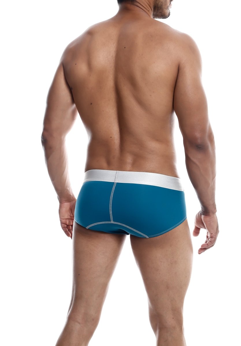 Men's stretch microfiber brief underwear in Emerald - view 19