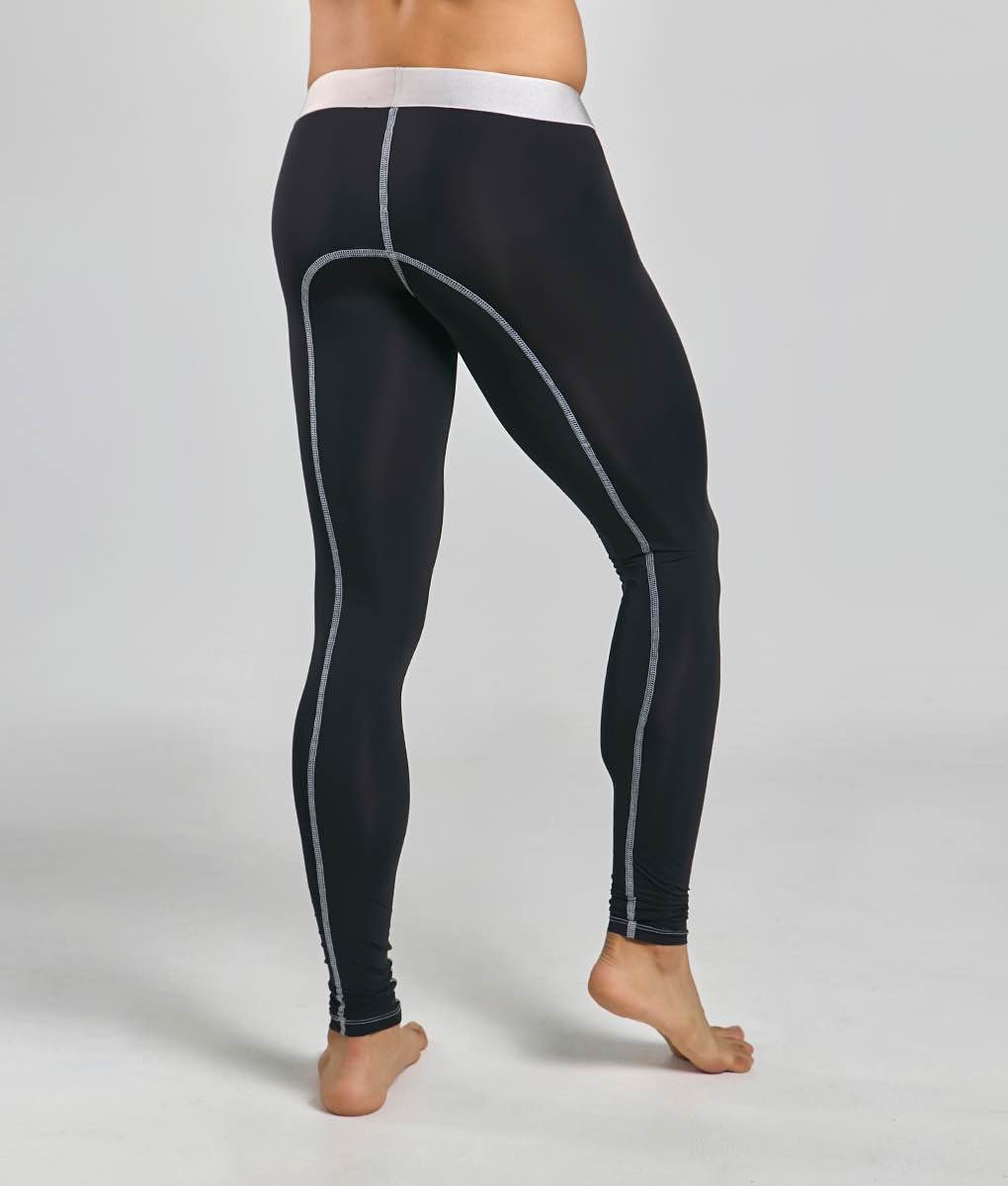 Men's microfiber performance long johns in Black - view 5