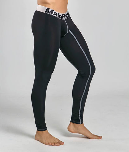 Men's microfiber performance long johns in Black - view 6