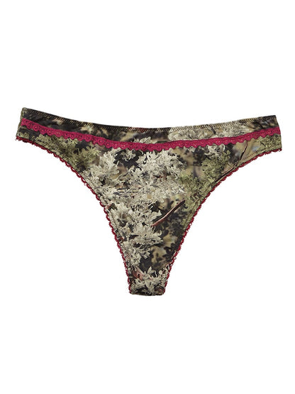 Scalloped Trimmed Thong - King's Camo