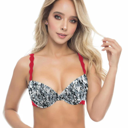 Women's Envision Red camo lace T-shirt bra by Wilderness Dreams